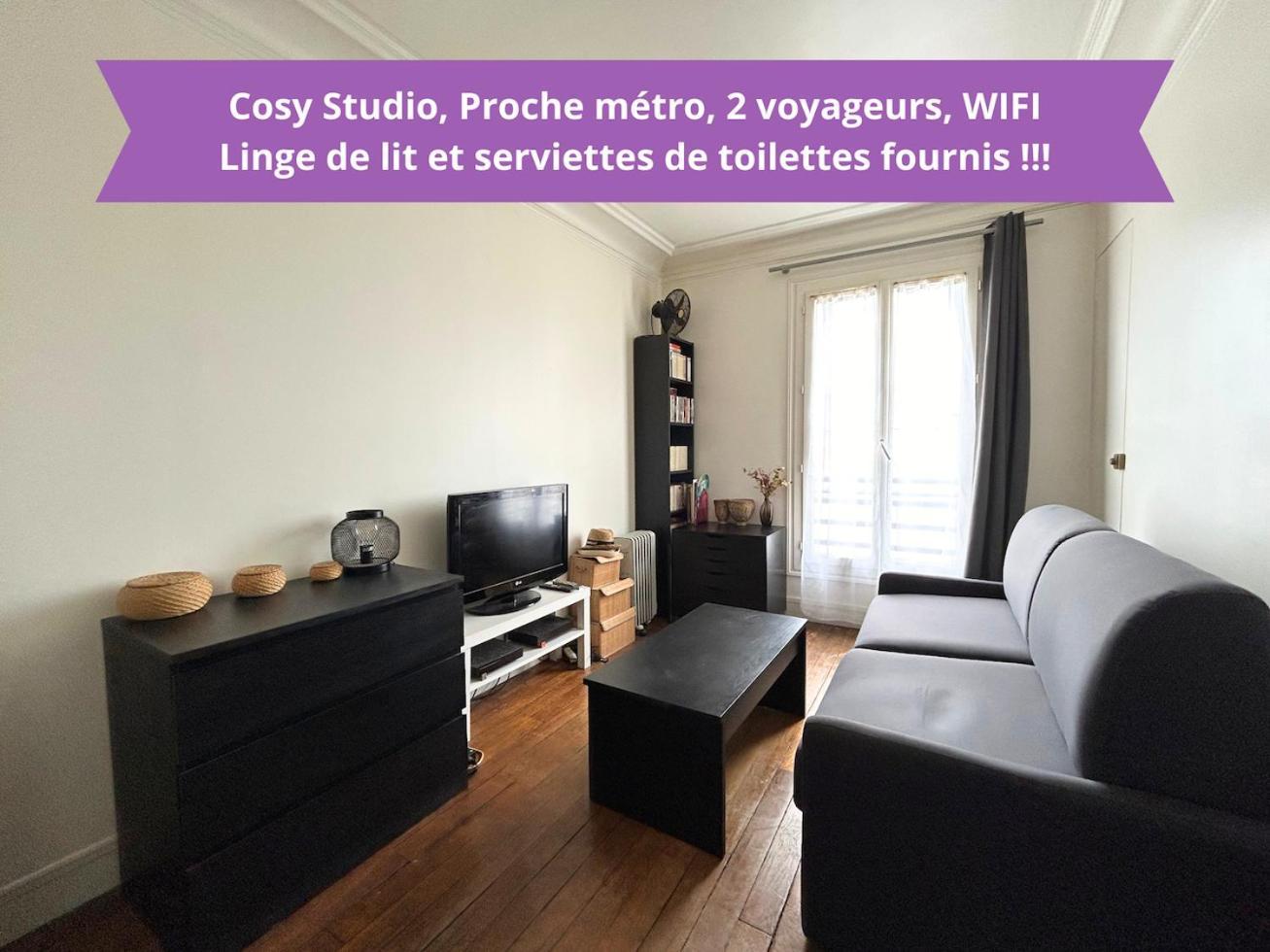 Appartement Cosy Studio - Proche Metro - 2 Voyageurs à Levallois-Perret Extérieur photo